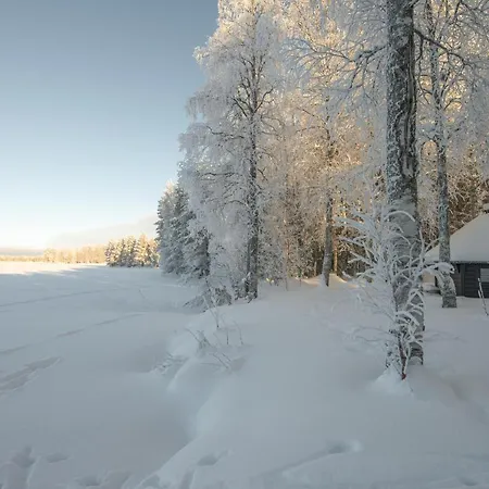 Ferienhaus Laehderinne - 2 Bedroom Log Cabin, Private Beach, Wifi & Sauna