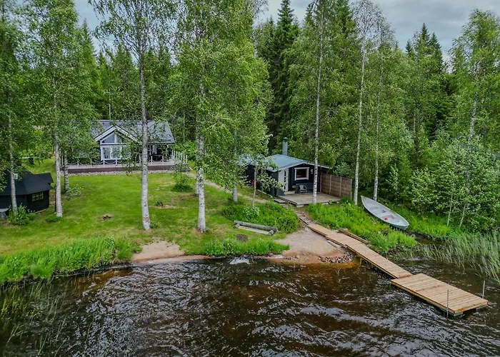 Laehderinne - 2 Bedroom Log Cabin, Private Beach, Wifi & Sauna Дом отдыха *